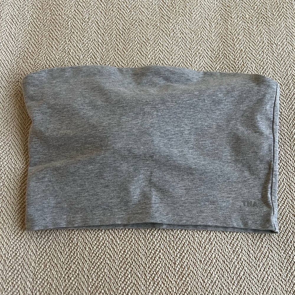 ARITZIA TNA Chill Virginia Cropped Tube Top in Grey